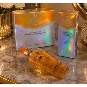 Secret Collagen Gold Skincare 3PC Set Mud Mask Night Serum Toner Sealed